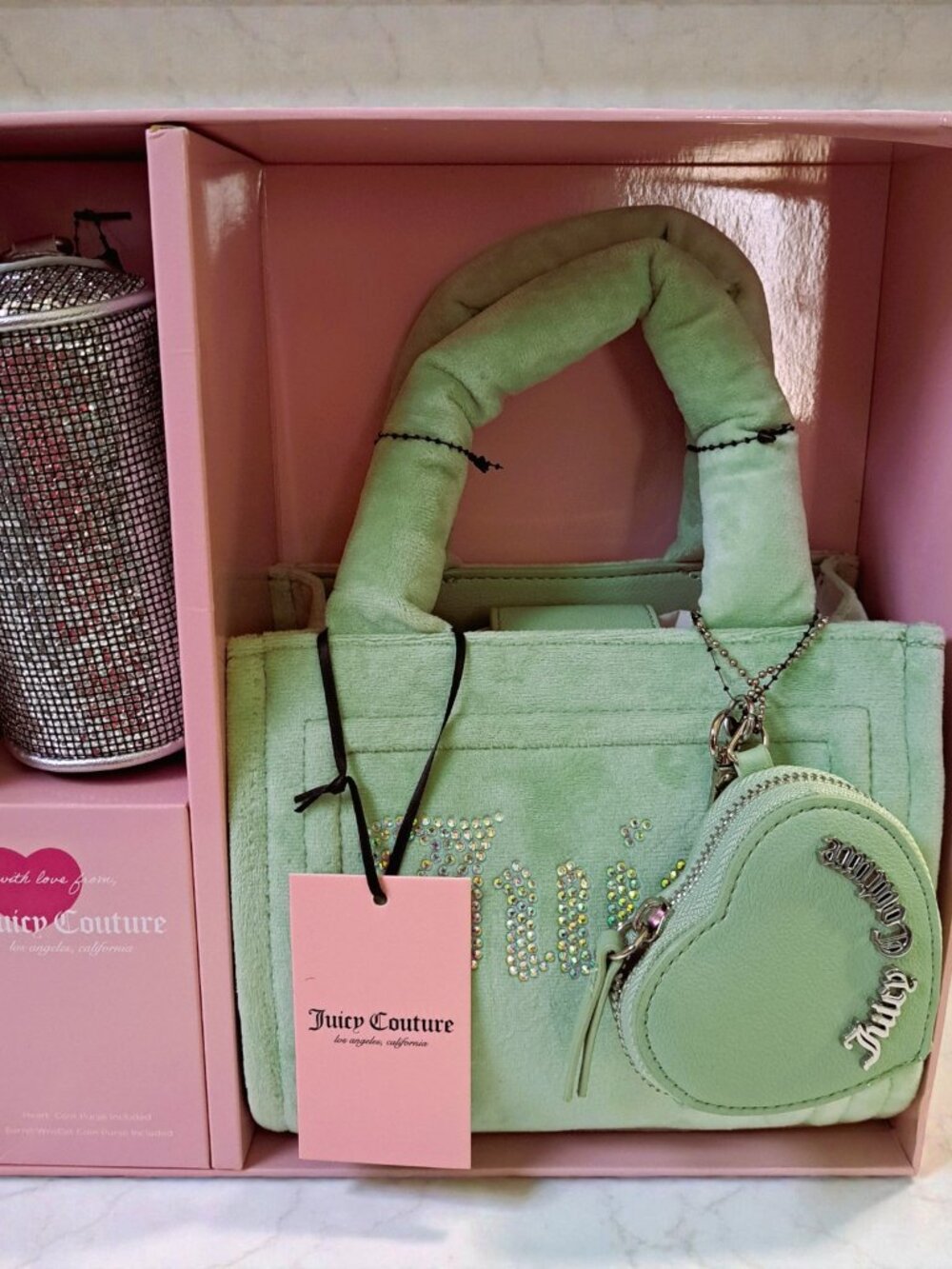Juicy Couture Sage Green Big Spender Velour 3 pc Set Y2K (See Disc.)